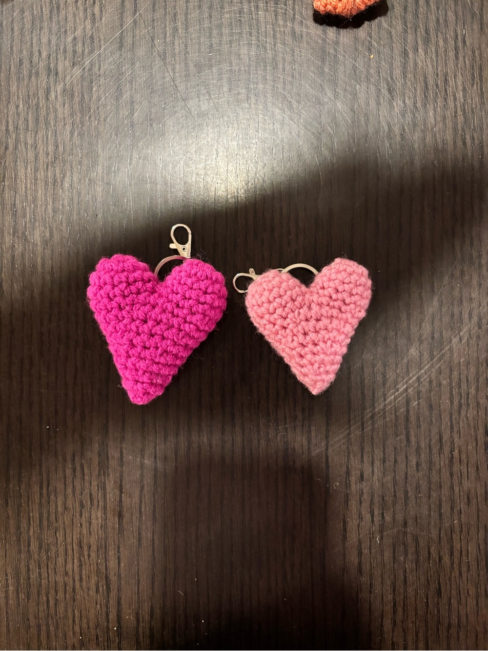 Handmade heart keychains